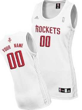 Womens Customized Houston Rockets White Jersey